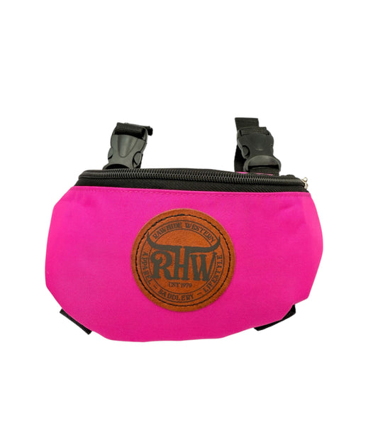 T5528P - Pink Nylon Saddle Pouch