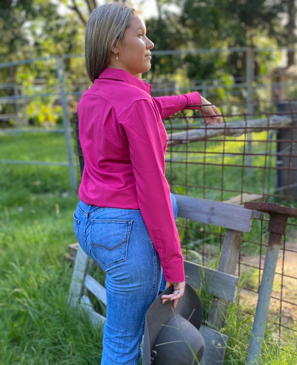 L1477P - Rawhide Denver Pink Ladies Work Shirt