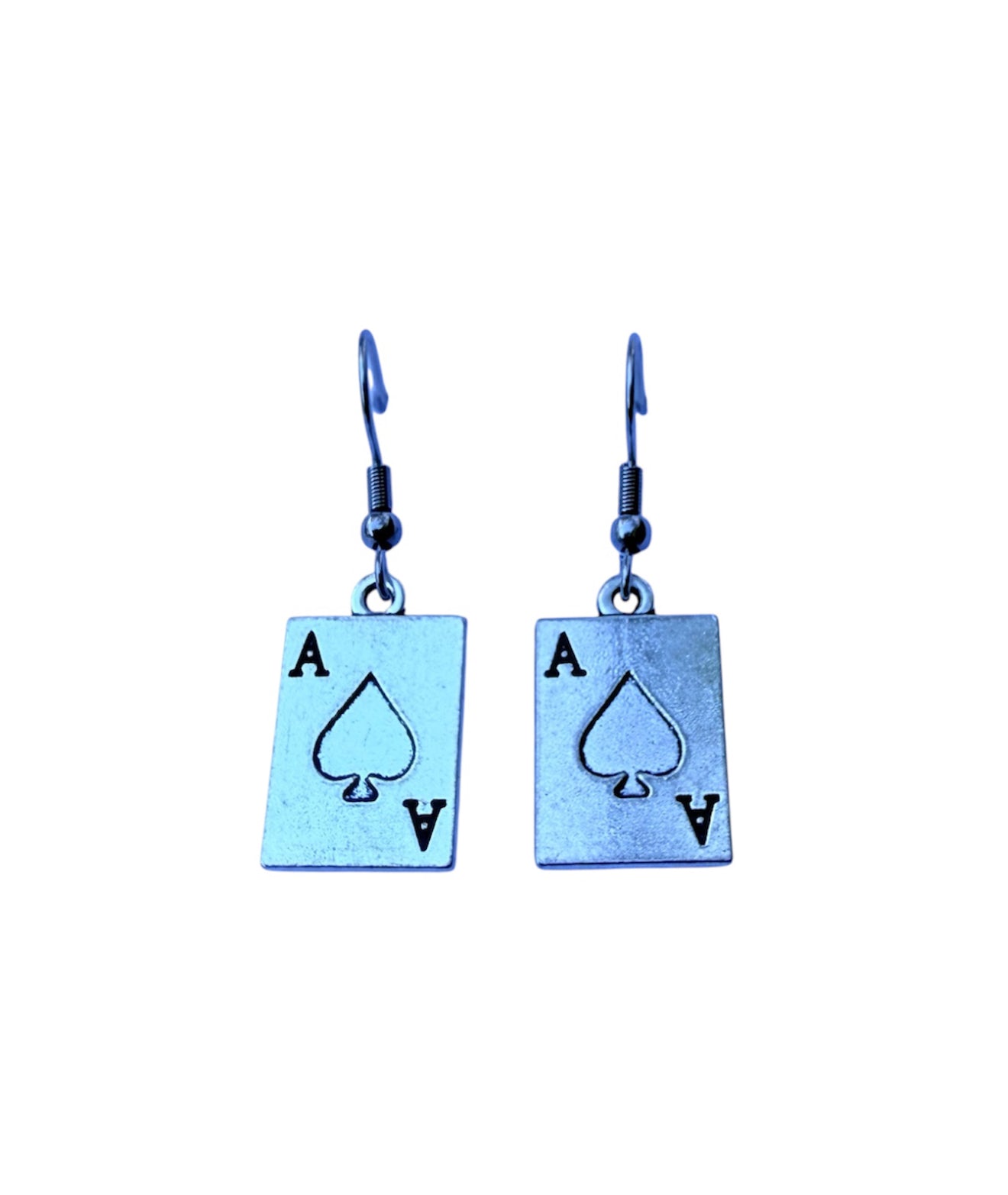 J6494 - Ace Playing Card Dangle Earrings