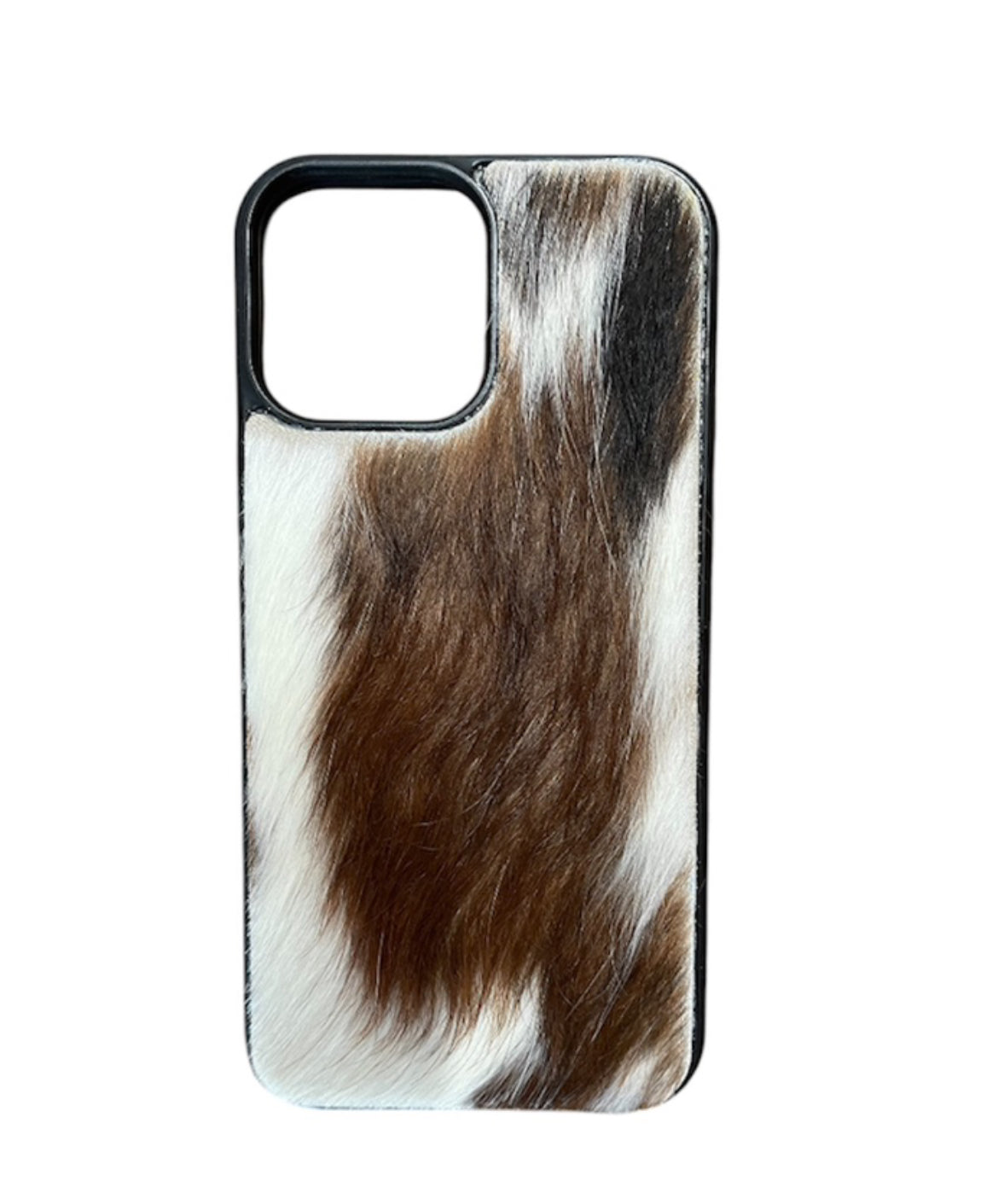 A8628 - IPhone 13 Pro Max Hair on Hide Leather Case