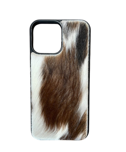 A8628 - IPhone 13 Pro Max Hair on Hide Leather Case