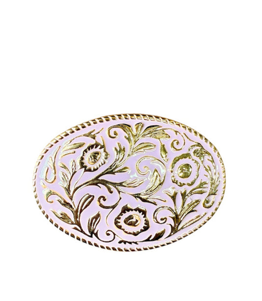A8512P - Gold Floral Light Purple Colour