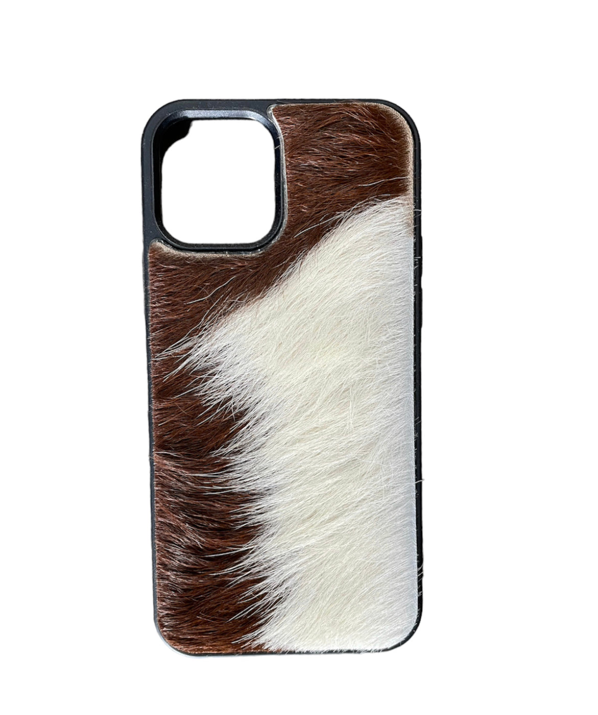 A8369 - IPhone 12 / 12Pro Hair on Hide Leather Case