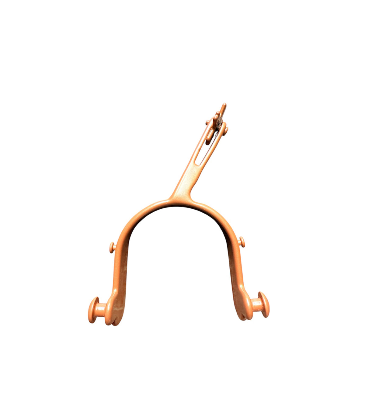 088014CP - 30 Degree Shaft Copper Pearl Rodeo Bull Spur