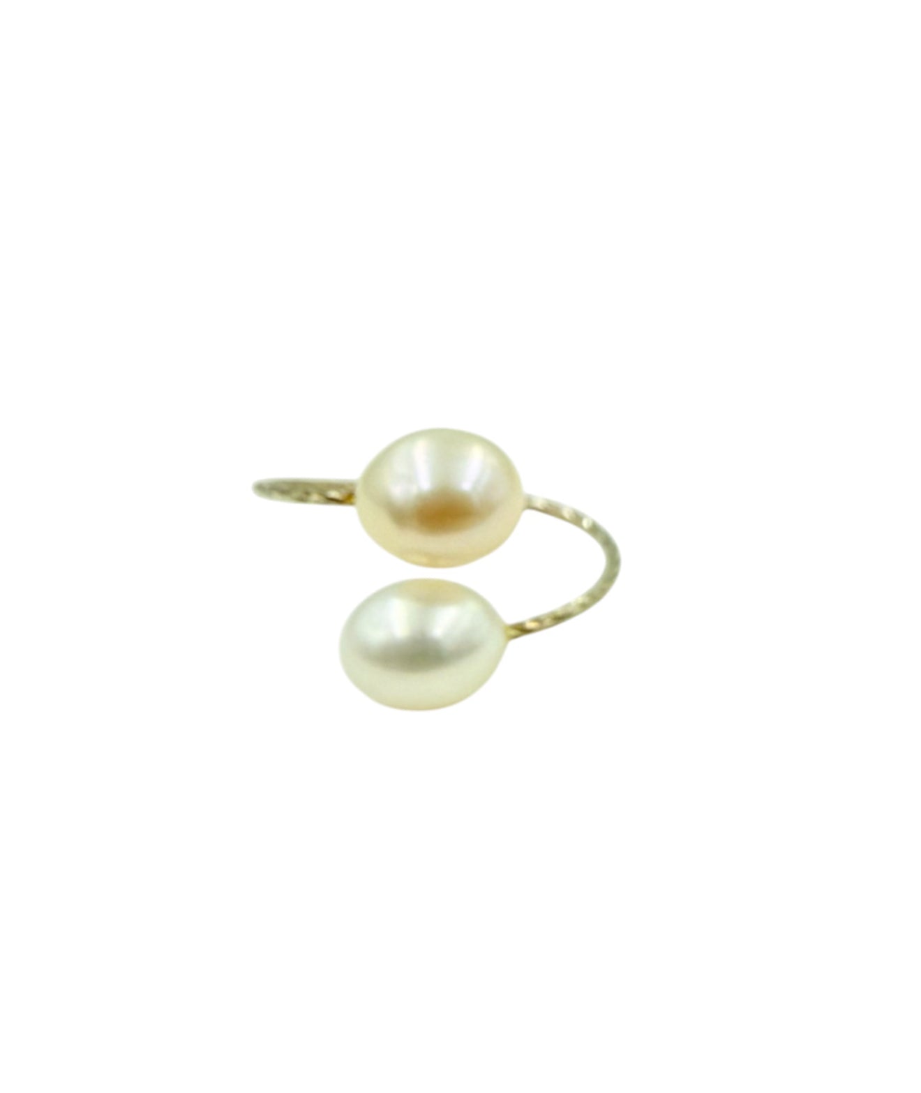 J7120A - 2 Real Pearl Adjustable Ring - Rawhide Western Wear 
