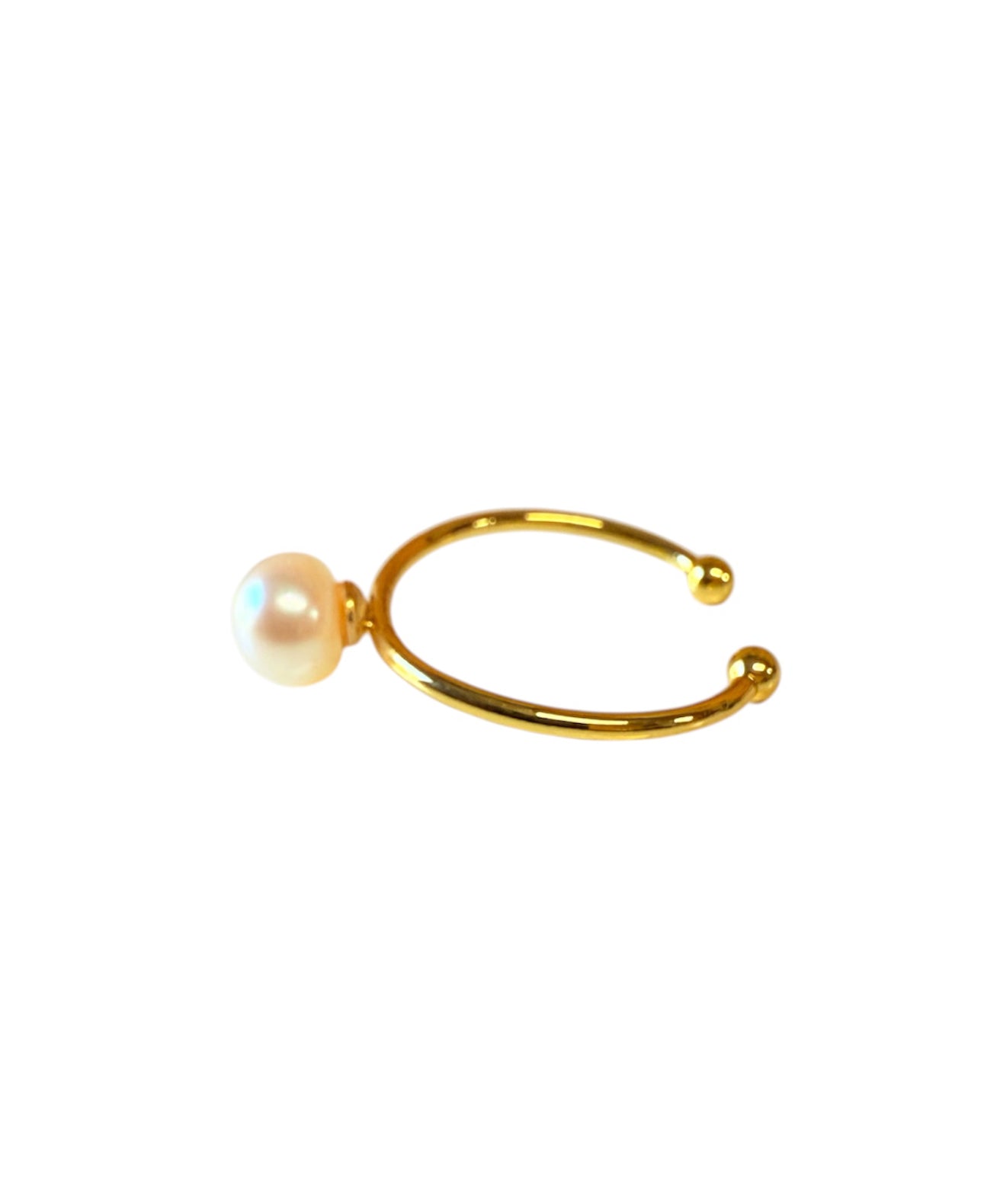J7120A - Real Pearl Adjustable Ring - Rawhide Western Wear 