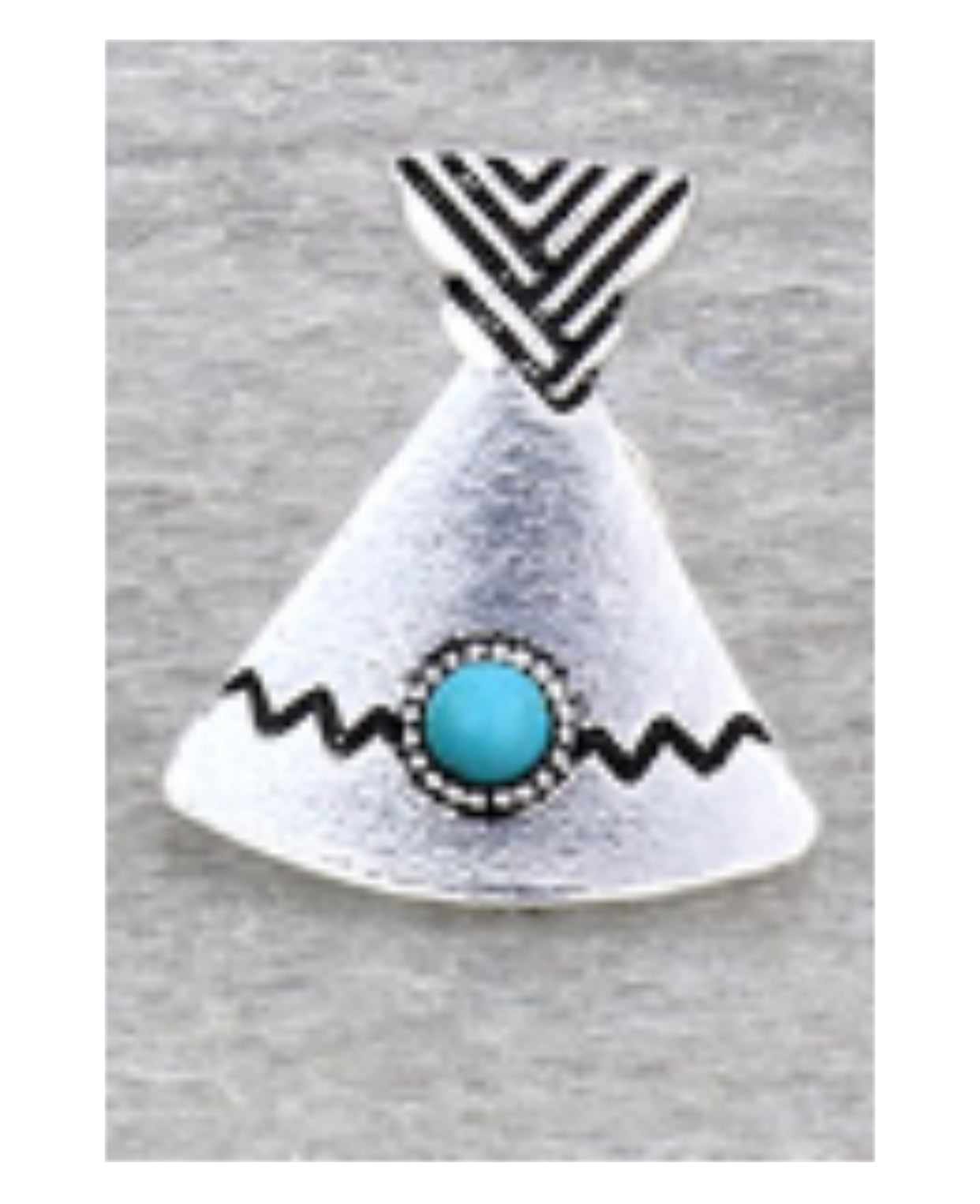 J6657J - Western Tomahawk Stone Hat Pin