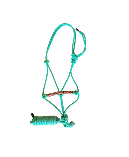 T5572T - Beaded Rope Halter with Detachable Lead Rope – Cob to Full