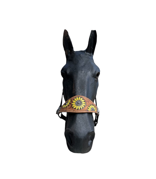 096 - Sunflower Leather Bronc Halter
