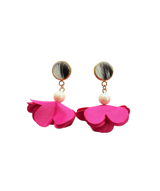 J7089B - 100% Hair on Hide Stud Dangle Earrings - Rawhide Western Wear 