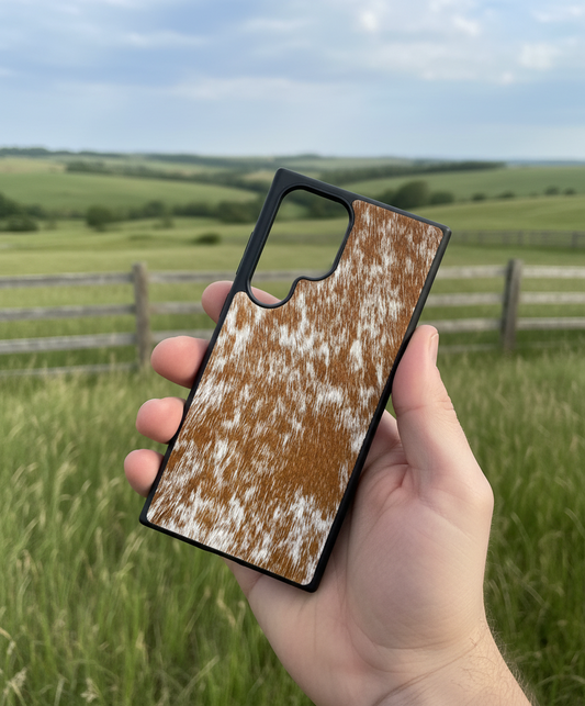 A8723 - Samsung S24 Ultra Hair on Hide Leather w Rubber Case