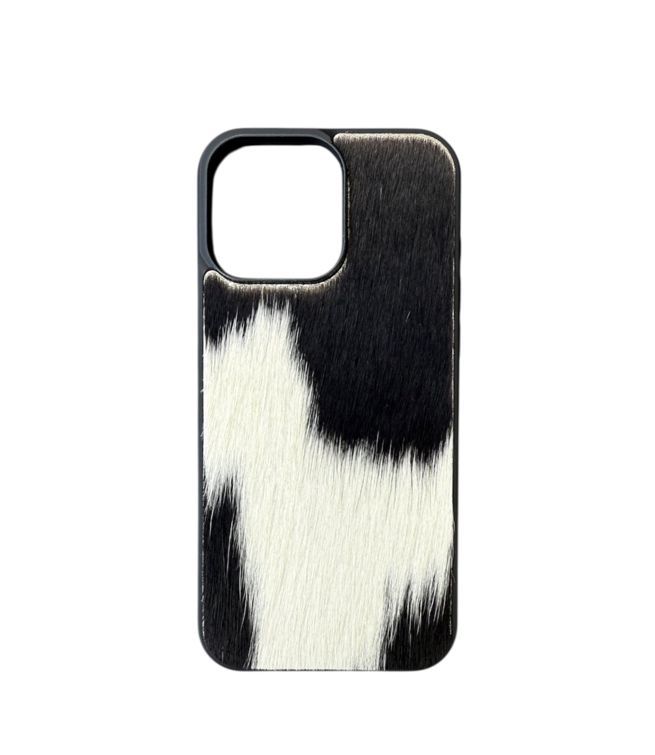 A8814 - IPhone 16 Pro Max Hair on Hide Leather w Rubber Case - Rawhide Western Wear 