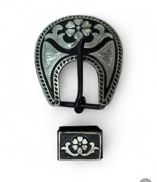 A7242 - Floral Buckle & Keeper