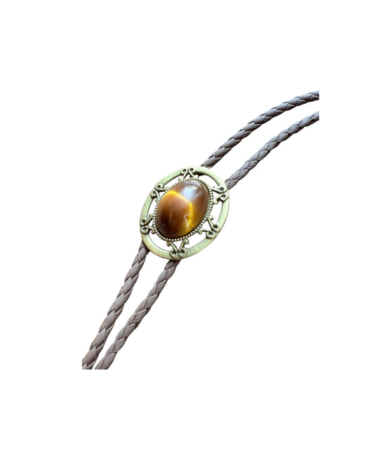 J7084 - Bolo Tie w Bronze Bead