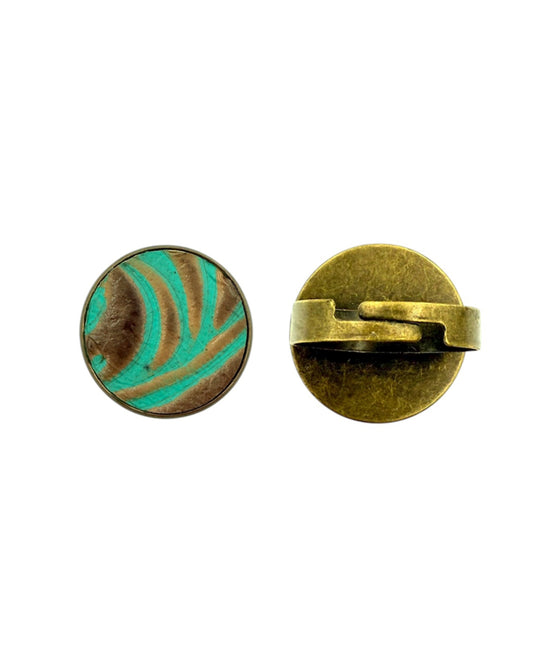 J6475A - Western Real Leather Ring