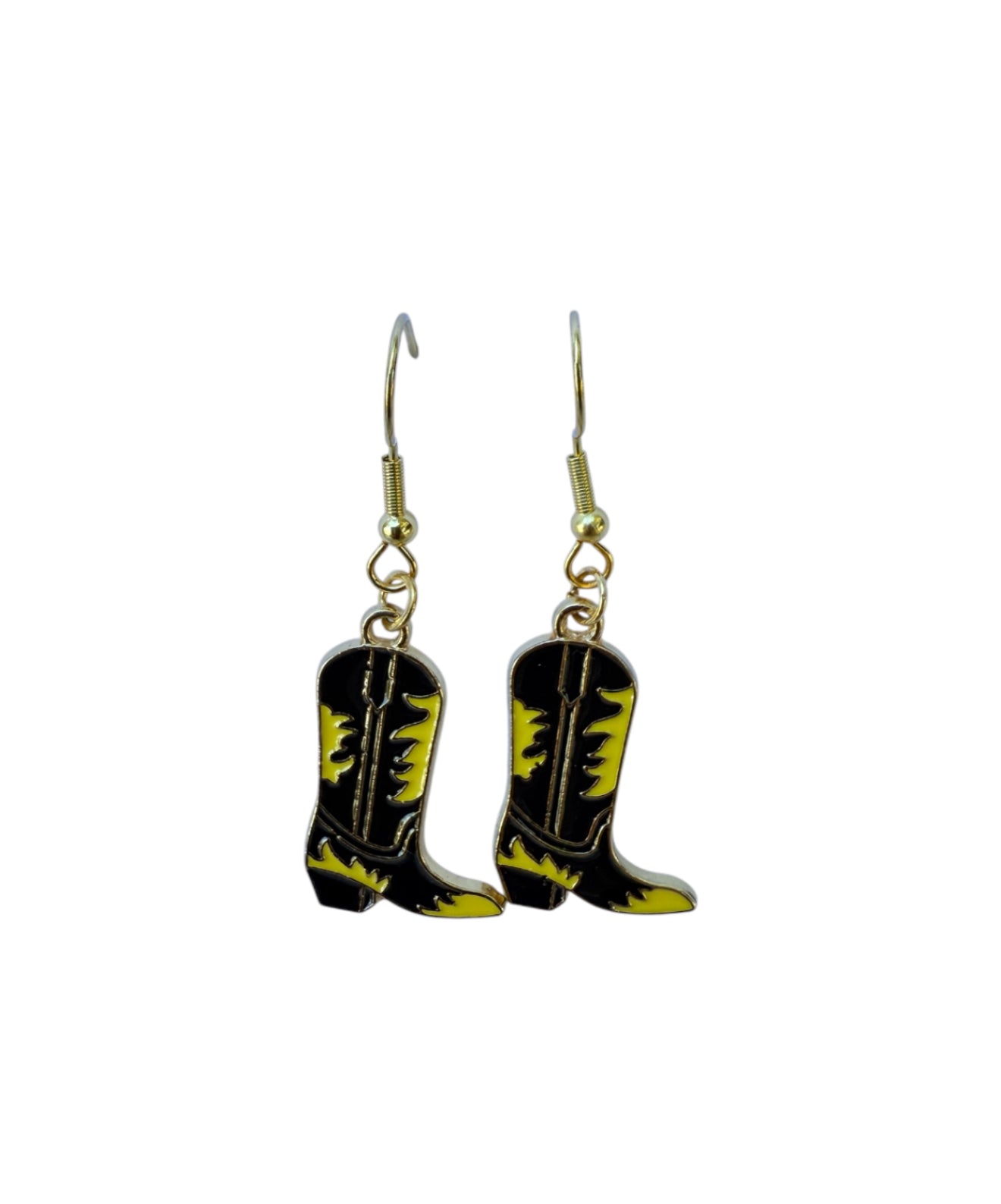 J6994 - Boot Sunflower Dangle Earrings - Rawhide Western Wear 