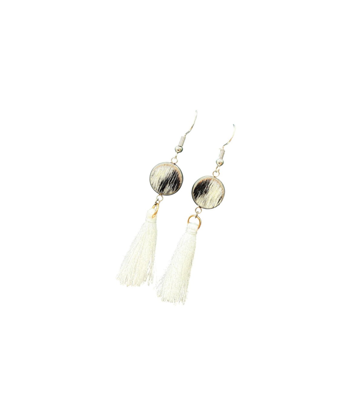 J7034A - Tassel Hide Fishhook Earrings - Rawhide Western Wear 