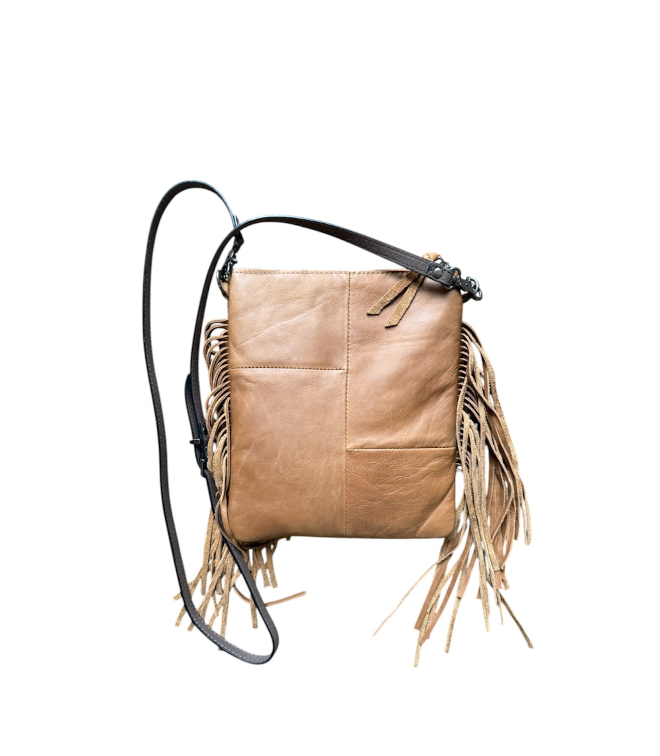 A8904A -  Genuine Leather Cowhide Fringe Crossbody