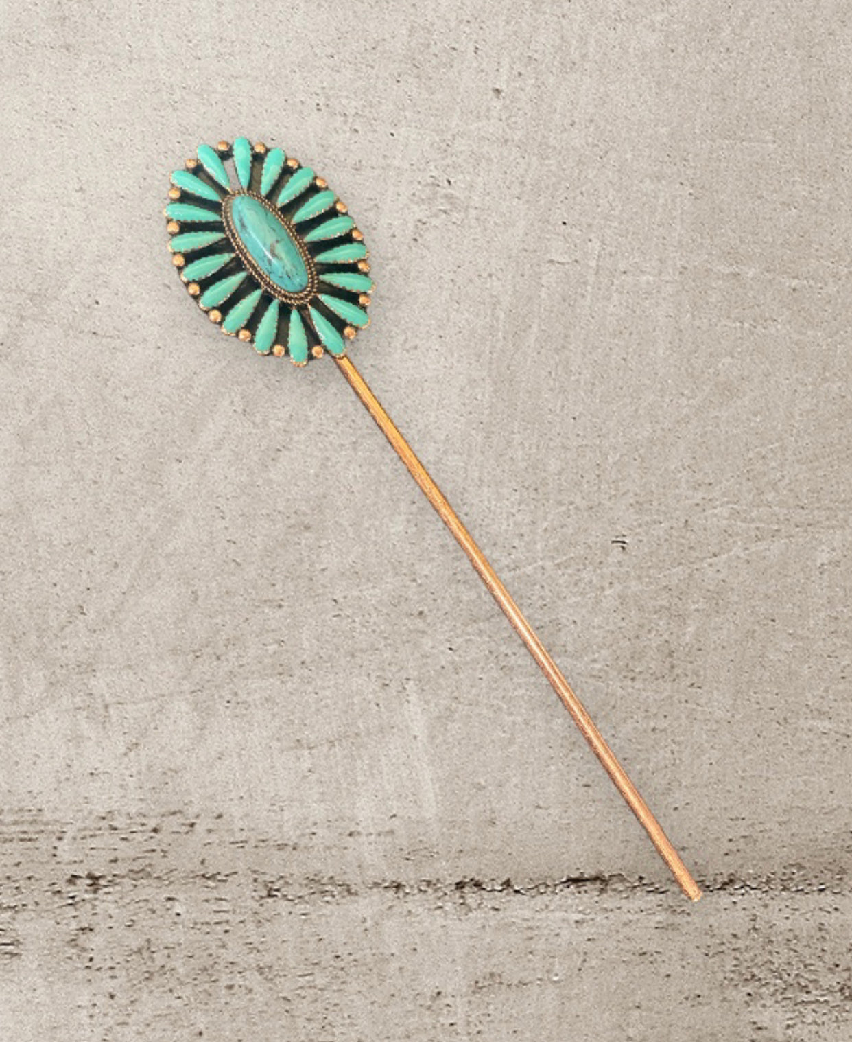 J6760TQ - 6″ Western Epoxy Concho Hair Pin