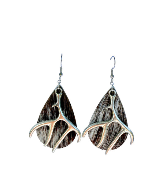 J7016A - 100% Hair on Hide Stud Dangle