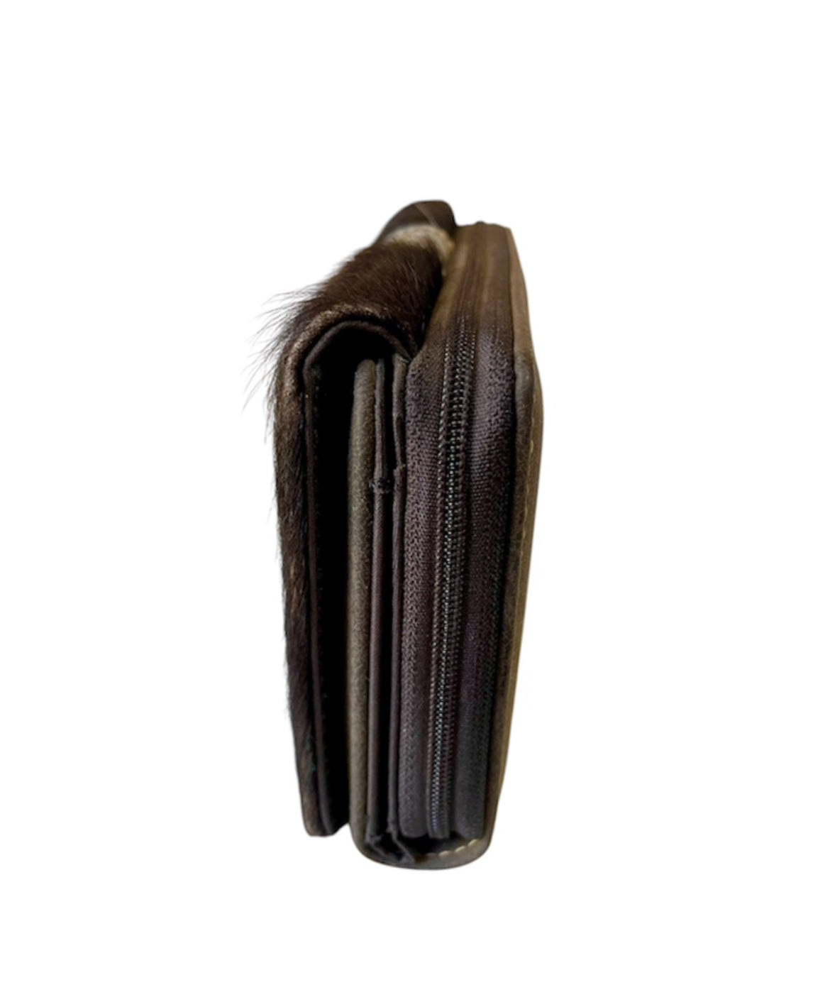 TR146W010BK - Trinity Ranch Genuine Hair-On Cowhide Wallet Black