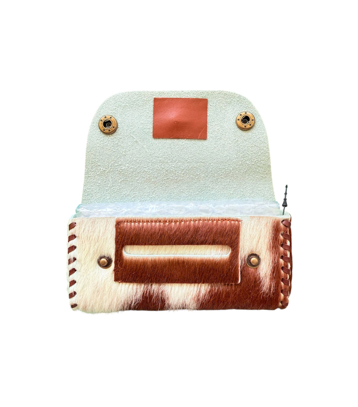 A8650 - Hair-On Cowhide Leather Tobacco Pouch