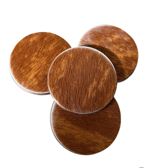A8787A - 100% Real Cowhide Coasters - Rawhide Western Wear 