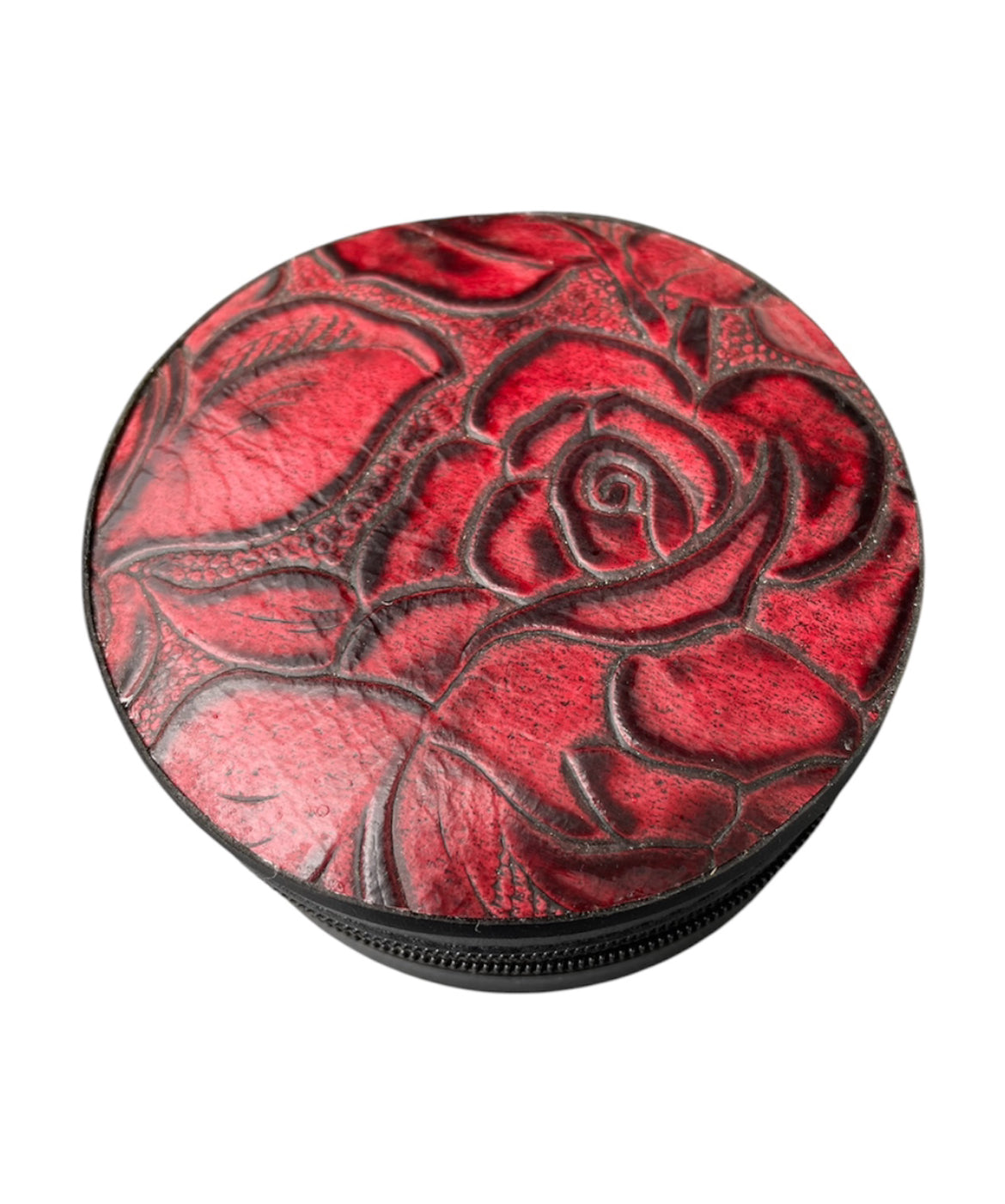 A8851 - 3 Layer Small Tooled Leather Jewellery Box
