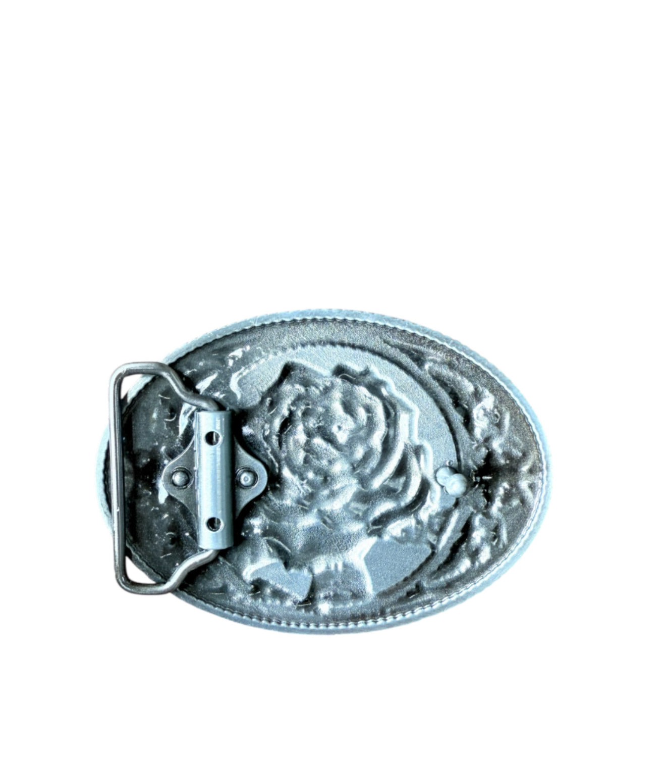 A8876- Antique Silver Colour Floral Western Belt Buckle