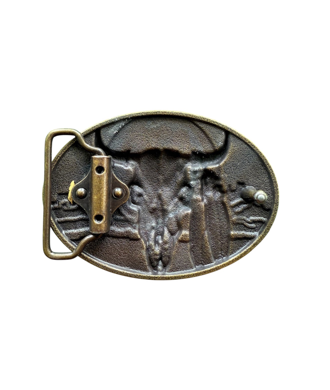 J6546 - Cow Skull Western Belt Buckle - Rawhide Western Wear 