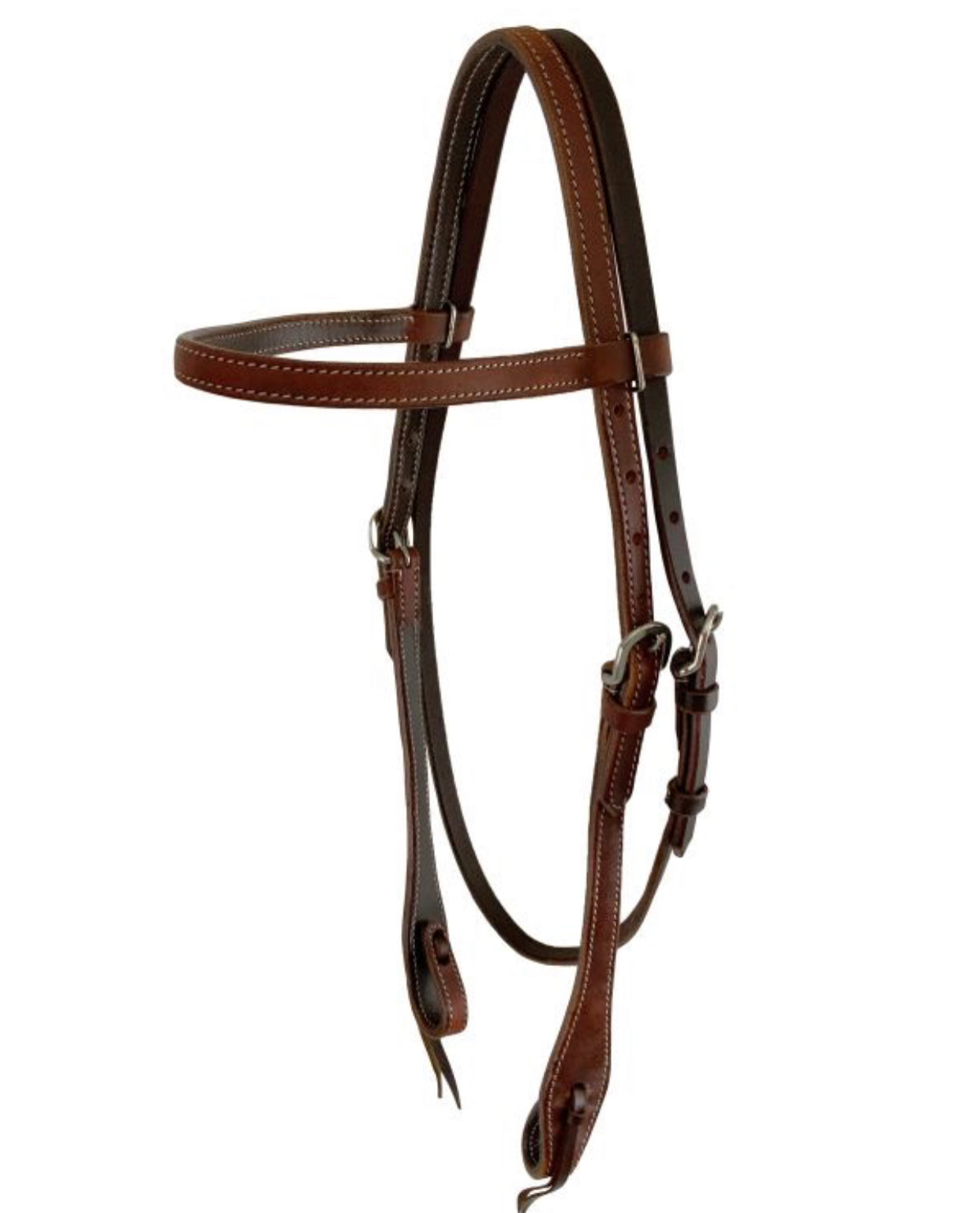 AR117 - Argentina Cow Leather Two-Tone Browband Headstall