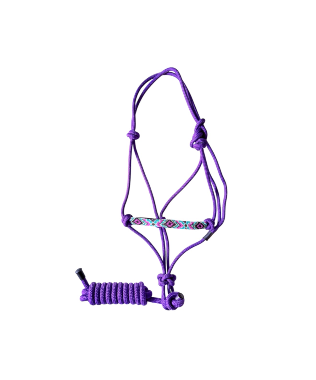 T5572PUR - Beaded Rope Halter with Detachable Lead Rope – Cob to Full