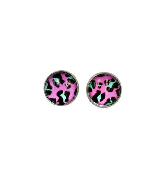 J6990A - Pink Stud Earrings