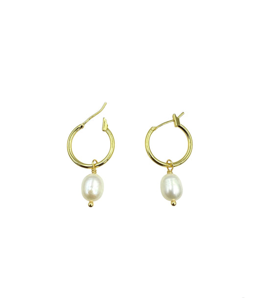 J7062 - Real Pearl Sleepers Earring