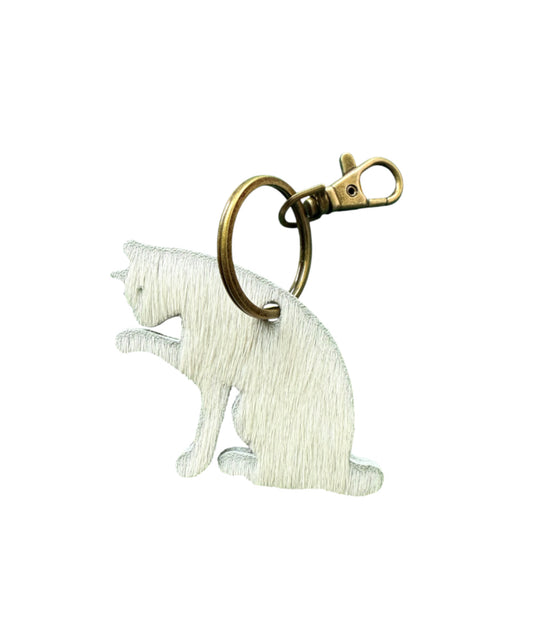 A7577 - Double Sided Cowhide Cat Keychain - Rawhide Western Wear 