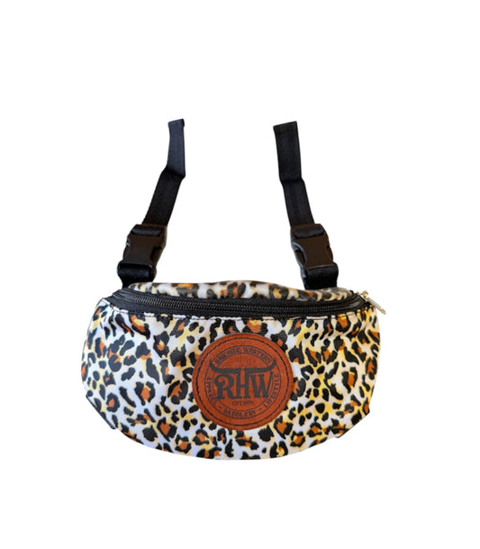 177736 - Cheetah Print Insulated Nylon Saddle Pouch