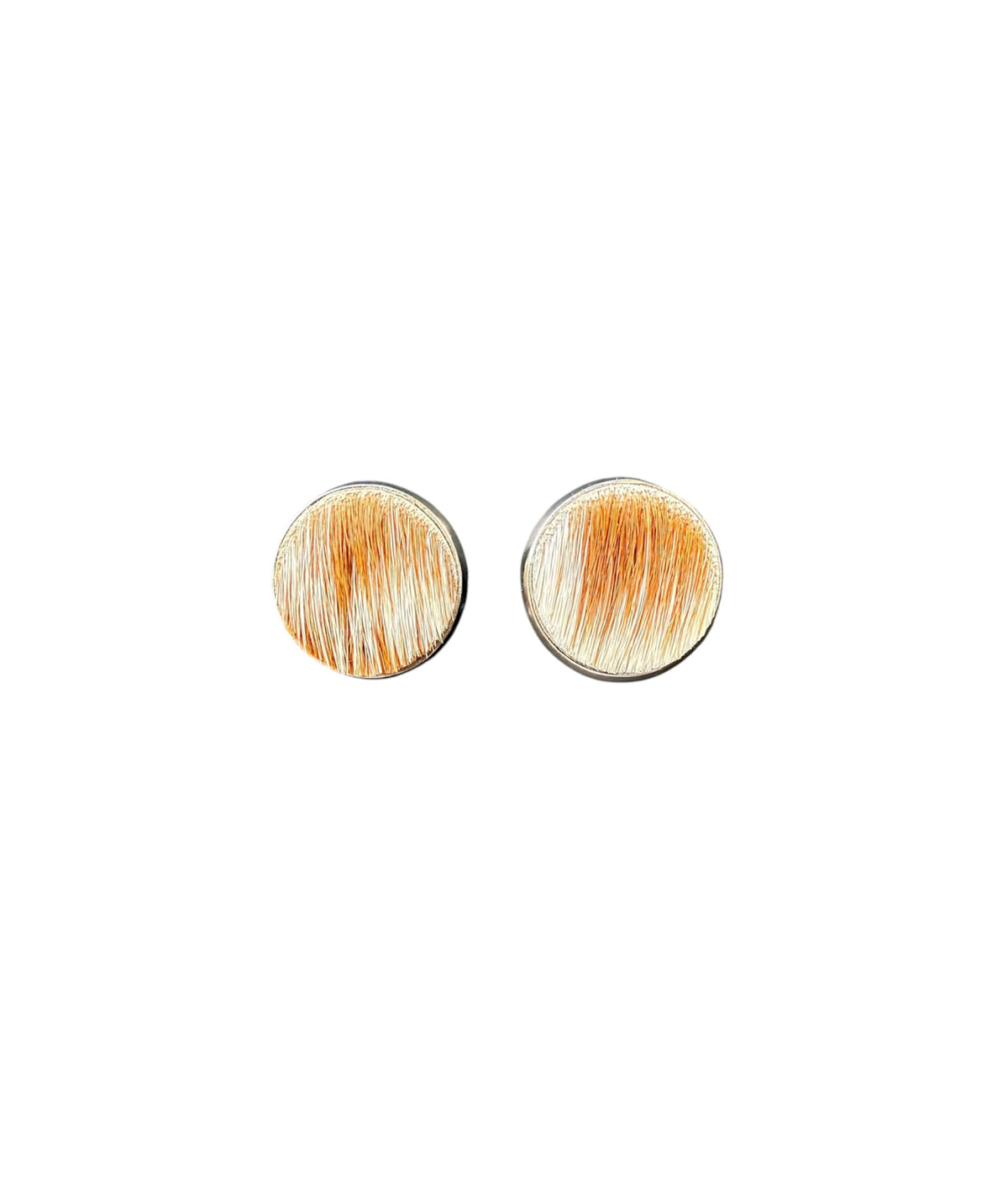 J6597A - 12mm Round Hide Stud Earrings