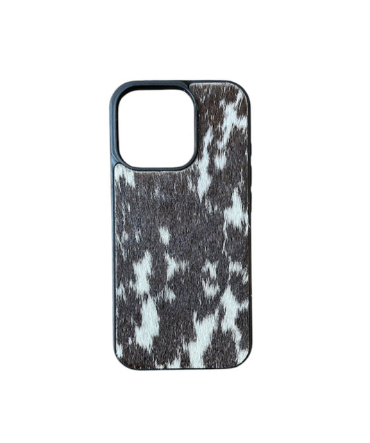 A8810 - IPhone 16 Pro Hair on Hide Leather Case