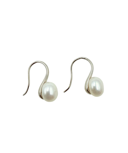 J7118 - Real Pearl White Baroque Dangle Earrings - Rawhide Western Wear 