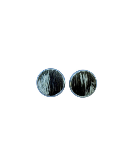 J6976 - 10mm Round Hide Stud Earrings