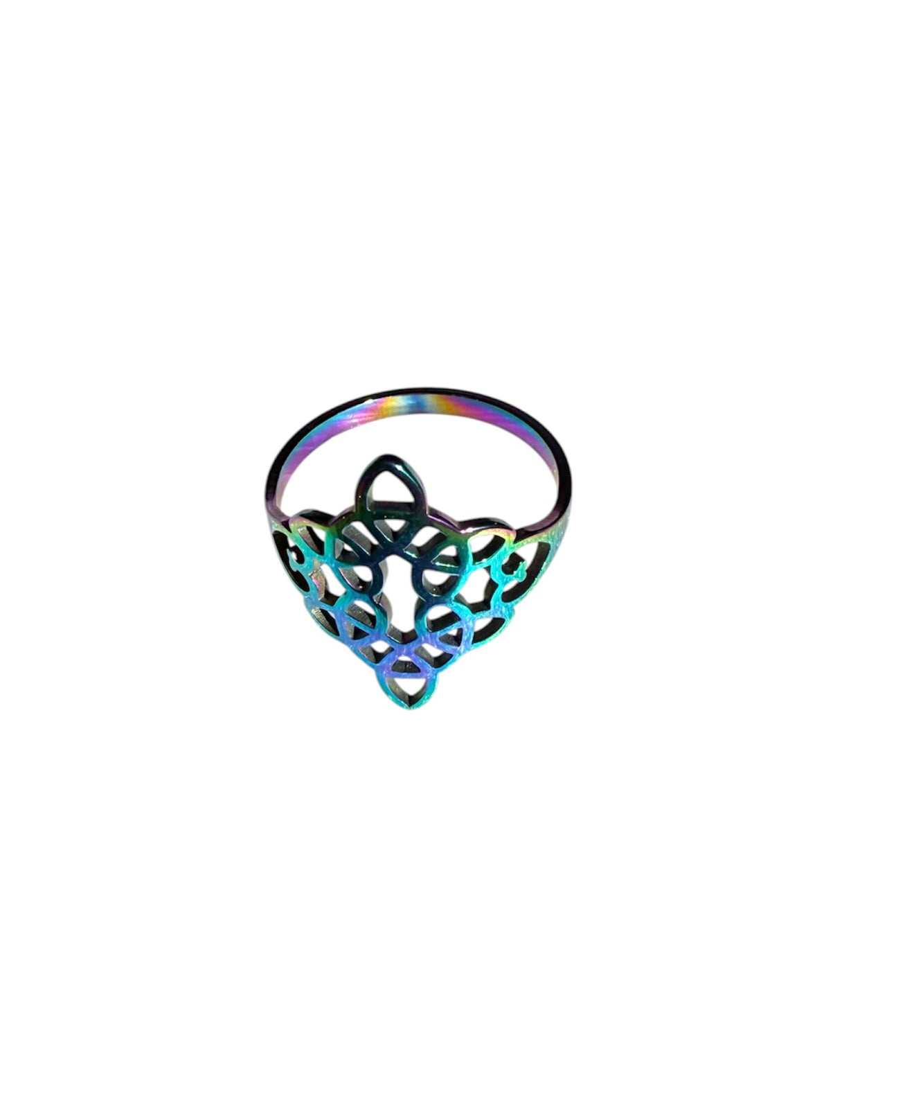 J7165C - Petrol Colour S/S Western Style Ring