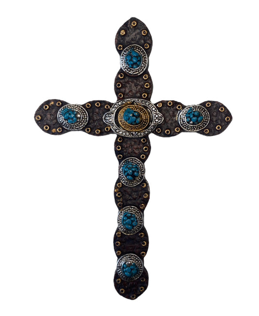 RA7128B - Turquoise Stone Cross Ornament
