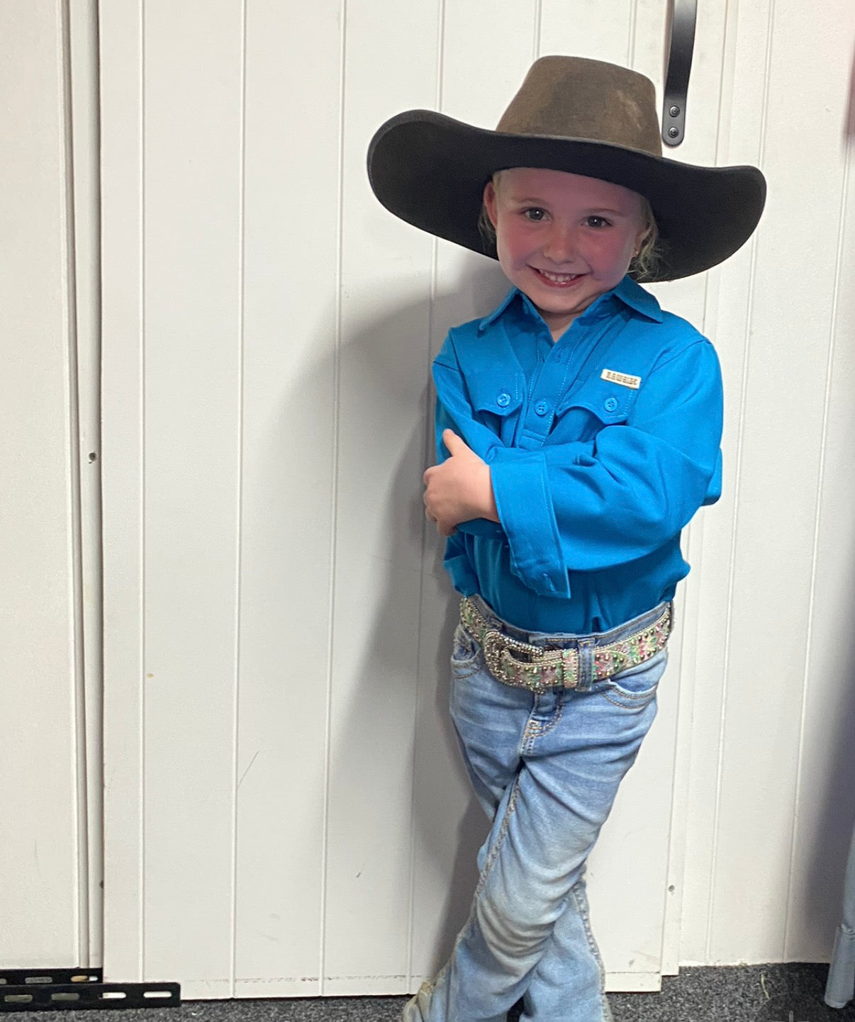 K2051B - Rawhide Denver Blue Kids Work Shirt - Rawhide Western Wear 
