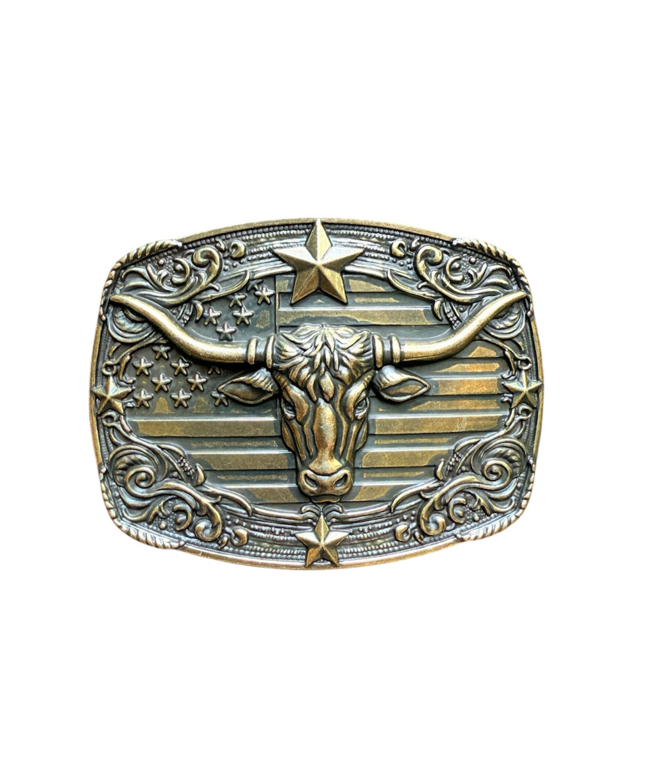 A8886 - Antique Bronze Colour Western Belt Buckle - Rawhide Western Wear 