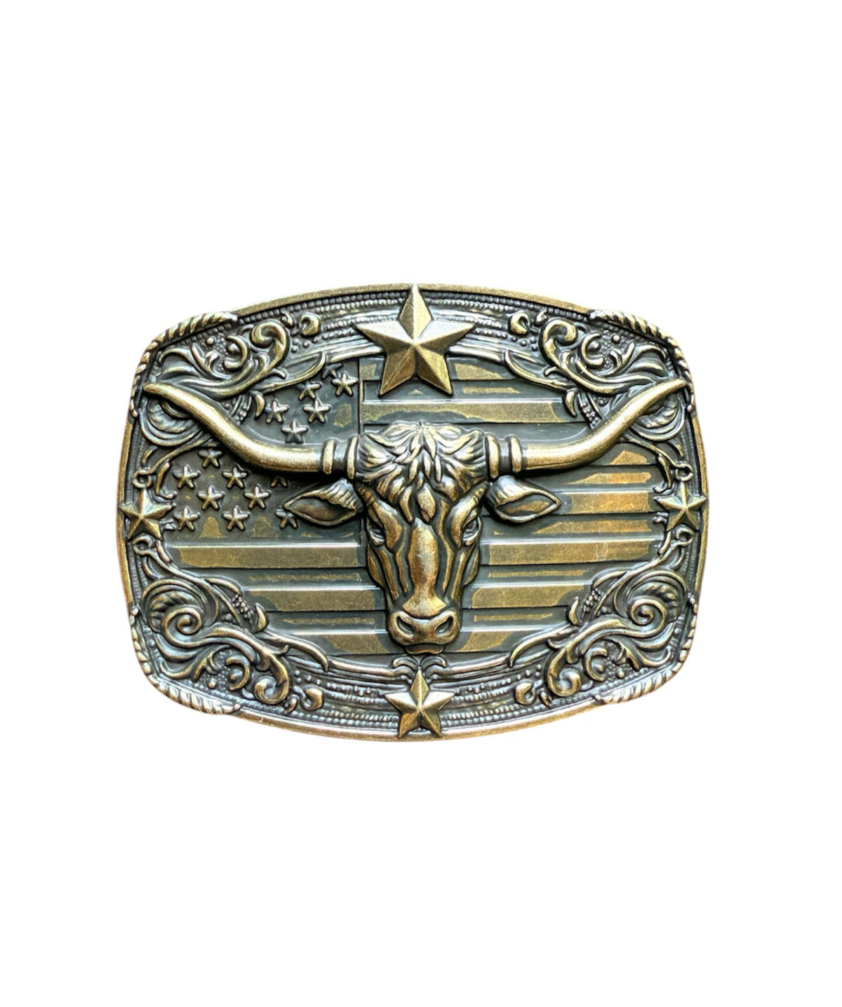 A8886 - Antique Bronze Colour Western Belt Buckle - Rawhide Western Wear 