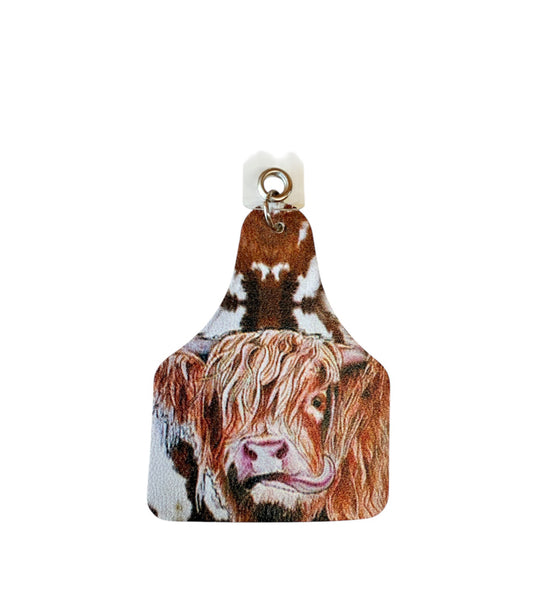 A7990A - Highland Cow Print Keychain