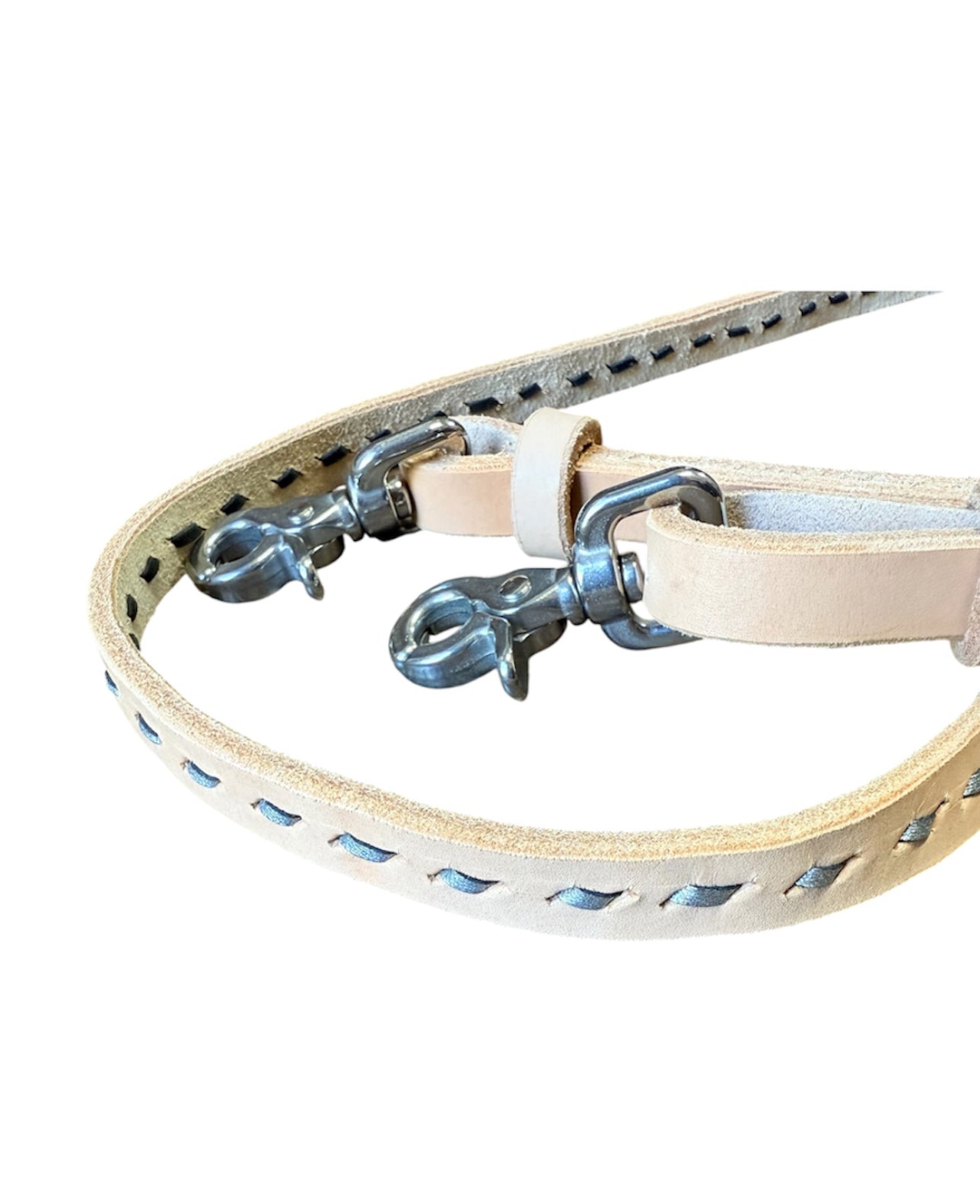 T5569 - Silver Aust Made Laced Barrel Reins