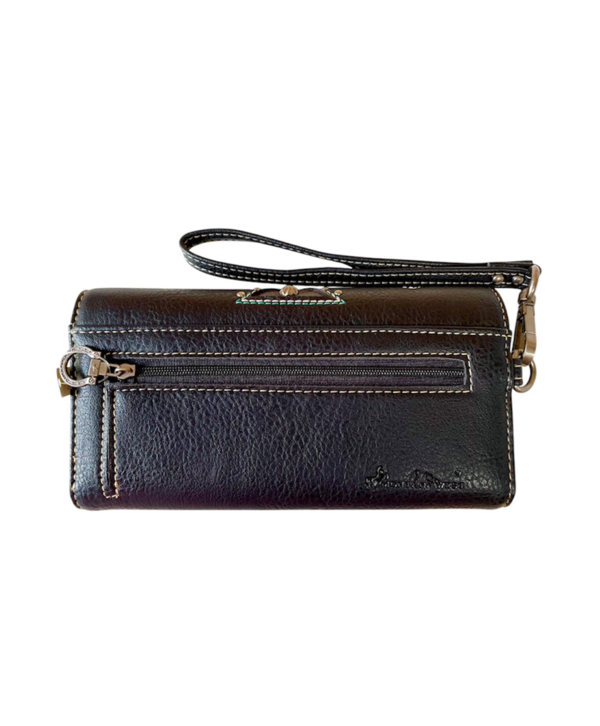 MW1261W002BK  -  Montana West Embroidered Collection Wallet Black