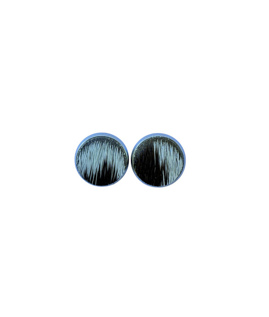 J6971 -10mm Round Hide Stud Earrings