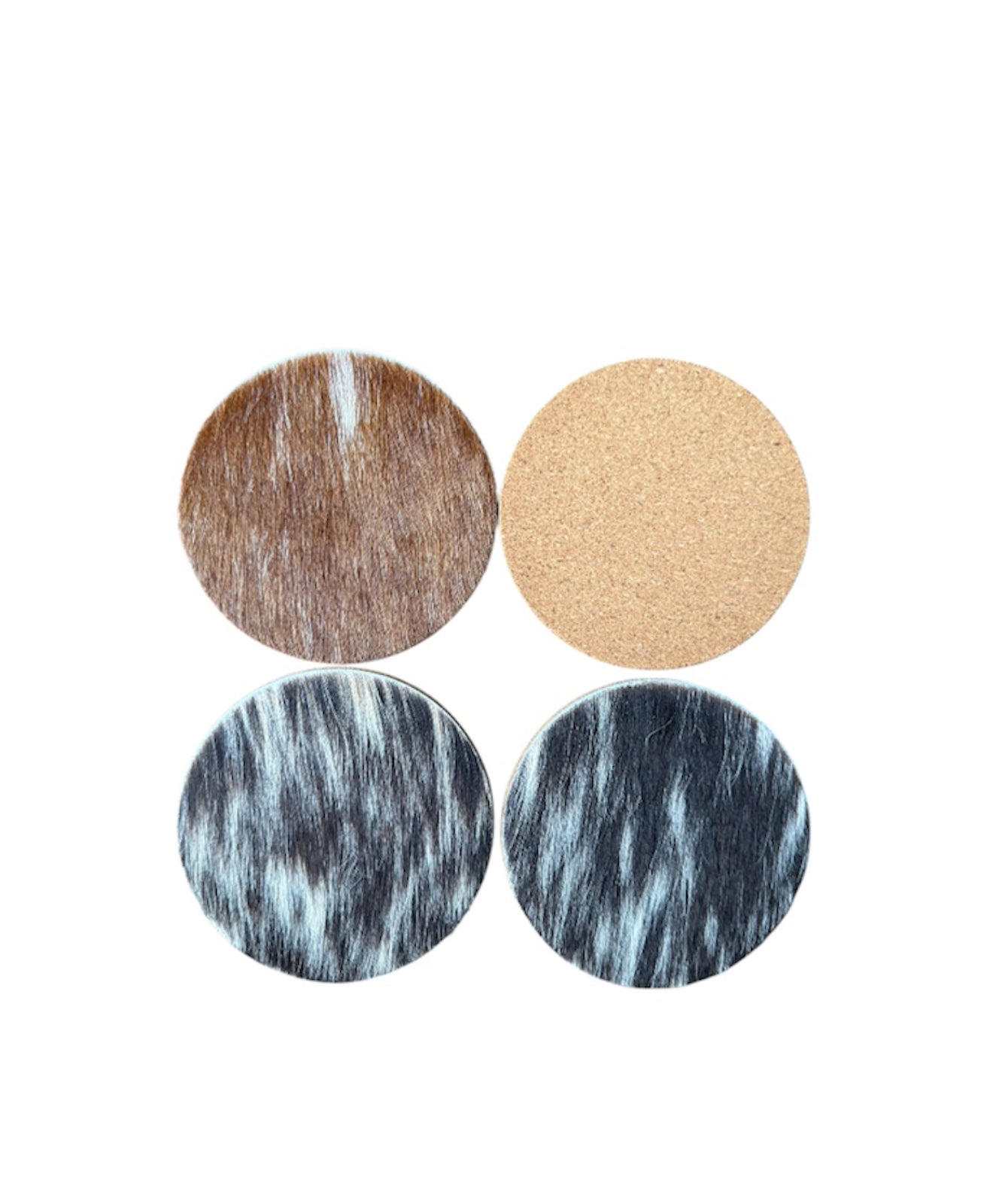A8390- Cowhide Coasters Assorted Colours